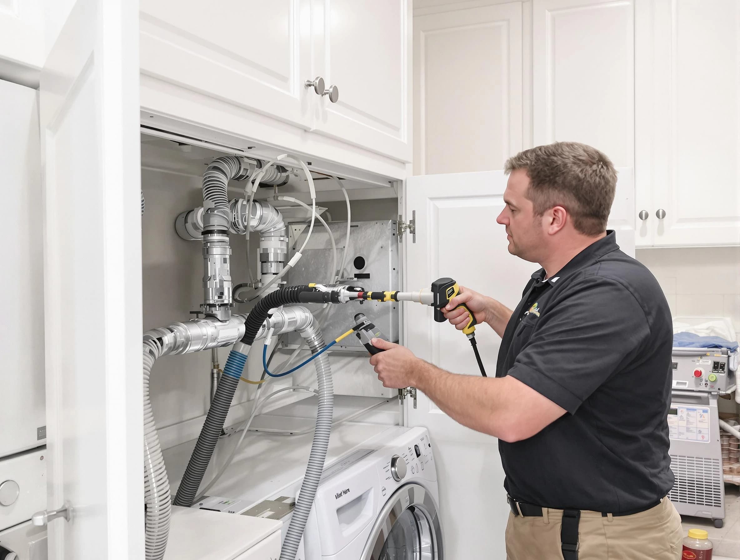 Cullman Dryer Vent Cleaning professional removing severe blockage from a clogged dryer vent in Cullman